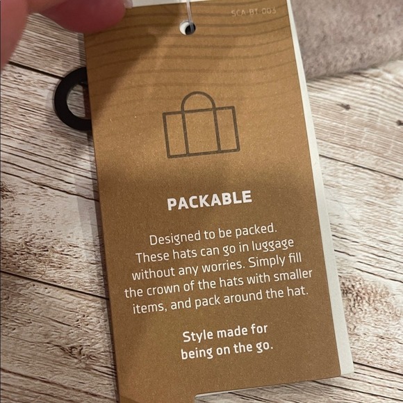 Scala Womens Taupe Wool Felt Packable Cloche Hat Floral Accent LW497 NEW - Picture 6 of 9